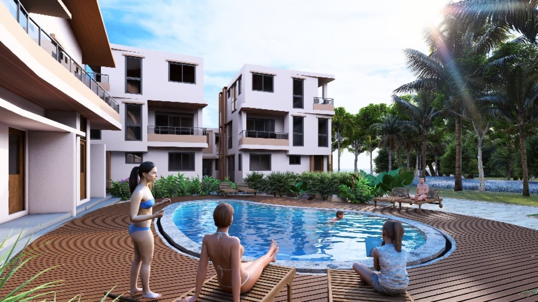 NN Service Apartment, Pool side